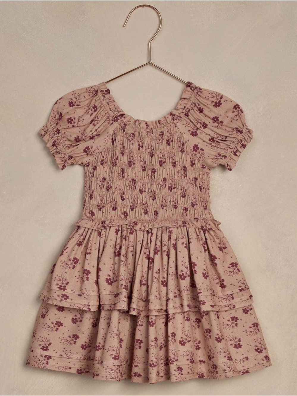 NoraLee Pink Floral Tiered Dress for Girls